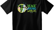 Tricou Rick and Morty - Unisex Black - Peace Among Worlds - M