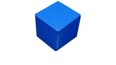 Wooden Cube 8 mm - Albastru