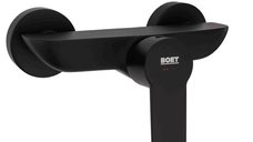 Baterie dus Boet Ares cu monocomanda, furtun si para de dus incluse, finisaj negru mat