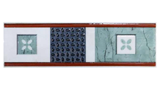 Brau ceramic decorativ Ocana Azul 8 x 25 pentru baie si bucatarie