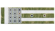 Brau ceramic decorativ Rebecca Verde 6.5x20 pentru baie si bucatarie