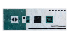 Brau ceramic decorativ Zafra Verde 7.5 x 20 pentru baie si bucatarie