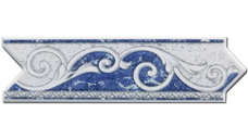 Brau decorativ ceramica 758 Azul 6 x 20 pentru baie si bucatarie