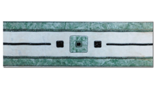 Brau decorativ ceramica Gandara Verde 8 x 25 pentru baie si bucatarie