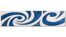 Brau decorativ ceramica Janet Azul 5 x 20 pentru baie si bucatarie