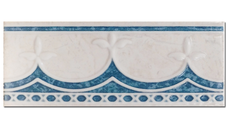 Brau decorativ ceramica Mirella Azul 7.5 x 20 pentru baie si bucatarie