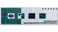 Brau decorativ ceramica Zafra Verde 8 x 25 pentru baie si bucatarie