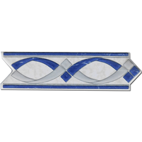 Brau decorativ faianta baie / bucatarie 785 Azul  6 x 20 - 1