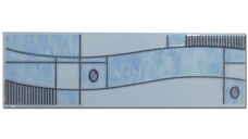 Brau decorativ faianta baie / bucatarie Aras Blue  8 x 25