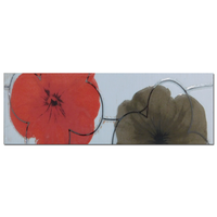 Brau decorativ faianta baie / bucatarie Cenefa Picasso Flor Rojo  7 x 25 - 1