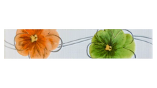 Brau decorativ faianta baie / bucatarie Murano Orange-Green  5 x 25