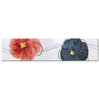 Brau decorativ faianta baie / bucatarie Murano Red-Black  5 x 25 - 1