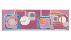 Brau decorativ faianta baie / bucatarie Scroll Pink  8 x 25