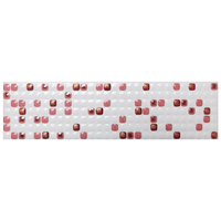 Brau decorativ faianta baie / bucatarie Tamara Red  6.5 x 25 - 1