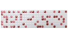 Brau decorativ faianta baie / bucatarie Tamara Red  6.5 x 25
