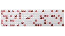 Brau decorativ faianta baie / bucatarie Tamara Red  6.5 x 25
