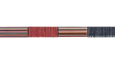 Brau decorativ Forma T-315 Rojo, pentru baie si bucatarie, 3 x 31.6 cm