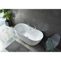 Cada baie freestanding Bella WB-812-1  acril  170 x 75 x 58 cm  alb - 2
