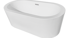 Cada baie freestanding Bella WB-814  acril  150 x 80 x 58 cm  alb