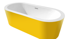 Cada baie freestanding Bella WB-814  acril  170 x 80 x 58 cm  galben