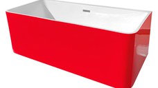 Cada baie freestanding Bella WB-834  acril  170 x 75 x 58 cm  rosu