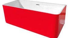 Cada baie freestanding Bella WB-834  acril  170 x 75 x 58 cm  rosu
