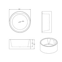 Cada baie freestanding Bella WB-838  acril  160 x 160 x 58 cm  alb - 3