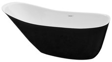 Cada freestanding Bella BSM-212 din acril negru mat, 170 x 75 x 75 cm