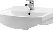 Chiuveta de baie incastrata Cersanit Cersania K11-0046, 60 cm, Alb