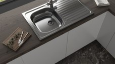 Chiuveta pentru blat  DE 102 Leinen  760 x 435 x 0 5  stanga