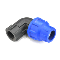 Cot compresiune PEHD  filet interior  40 mm x 1 1/4  90 grade - 1