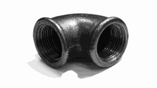 Cot din fonta neagra FF, filet interior-interior, 1 1/2 inch