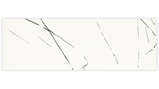 Faianta rectificata Agatha White, aspect marmura, lucioasa, 40 x 120 cm