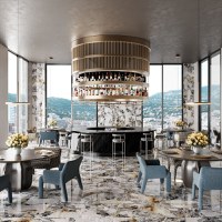 Gresie exterior / interior portelanata Luna  60 x 120 cm  lucioasa  rectificata  tip marmura - 2