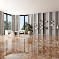 Gresie exterior / interior portelanata Rosso Delta Fantastic  60 x 120 cm  lucioasa  rectificata  tip marmura - 3