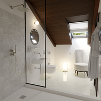 Gresie exterior / interior portelanata Soluble Salt Unico  60 x 60 cm  lucioasa  rectificata  tip marmura - 2