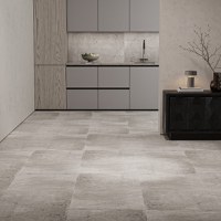 Gresie exterior / interior portelanata Titan Grey  60 x 120 cm  mata  rectificata  aspect ciment - 2