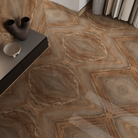 Gresie portelanata rectificata Alpen Brown  bookmatch A  60X120  lucioasa - 3