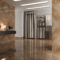 Gresie portelanata rectificata Alpen Brown  bookmatch A  60X120  lucioasa - 4