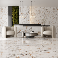 Gresie portelanata rectificata Arbestaro Gold  60X120 cm  lucioasa - 2