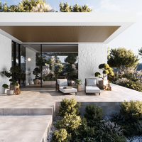 Gresie portelanata rectificata Cemento Crema Rustic  60X120  mata - 2