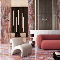 Gresie portelanata rectificata Dike Crimson  60X120  lucioasa - 4