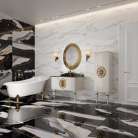Gresie portelanata rectificata Hilty Black  60X120  lucioasa - 2