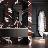 Gresie portelanata rectificata Midnight Brown  60X120  lucioasa - 2