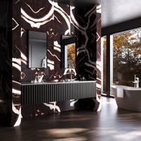 Gresie portelanata rectificata Midnight Brown  60X120  lucioasa - 3