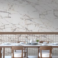 Gresie portelanata rectificata Norway White  58 x 118  lucioasa - 2