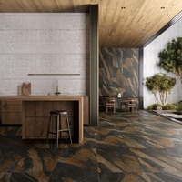 Gresie portelanata rectificata Slate Anthracite  60X120  sugar - 2