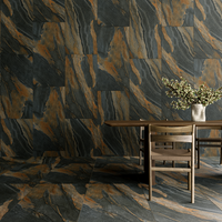 Gresie portelanata rectificata Slate Anthracite  60X120  sugar - 3
