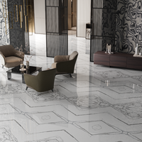Gresie portelanata rectificata Thunder White  bookmatch A  60X120  lucioasa - 2