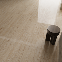 Gresie portelanata rectificata Travertino Brass Light  60X120  lucioasa - 3